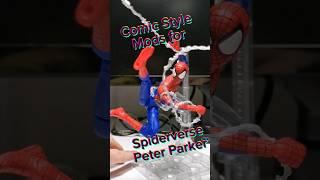 Peter Parker Spiderverse SpiderMan comic style mod Marvel Legends Hasbro Pulse Action Figure Fix