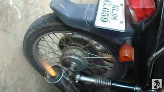 Hero Honda Splendor- Natural SILENCER FLAMES | Kerosene in Petrol