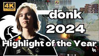 donk | Highlight of the Year 2024 | POV Highlight in donk's Res + Crosshair | CS2