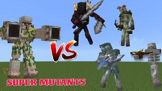 Mutant Super IronGolem VS all Mutant Skeletons battle in Minecraft #video