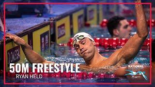 Ryan Held Grabs The National Title In 50M Freestyle | 2023 Phillips 66 National Championships