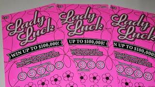 Where Is That LUCK Symbol?  3x $10 Lady Luck Arizona Lottery Scratchers