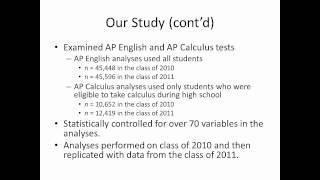 Academic Benefits of the Advanced Placement (AP) Program