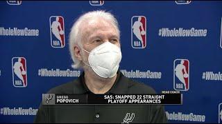 Coach Pop Trolls Media After Spurs' 22-Year Playoff Streak Ends