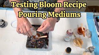 Testing Pouring Mediums, Paint Pouring with mixing  #acrylicpainting #coasters