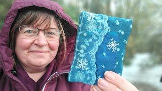 Snow slow stitching! A winter snow flake inspired embroidery project...