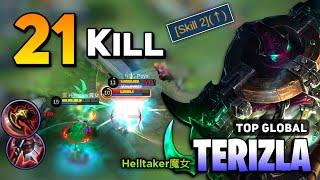21 KILL! Terizla Buff New Meta Jungle? [ Terizla Best Build Top Global ] By Helltaker魔女 - MLBB