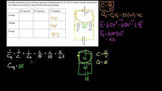 How to solve circuits with three capacitors