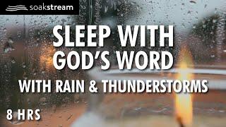 Bible Verses with Rain for Sleep and Meditation - NO MUSIC (MALE VOICE)