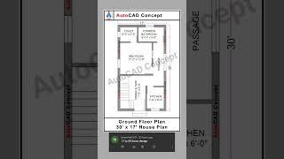 Civil engineering drawing house plan | New house plan design | 17x30 House Plan #home #housedesign