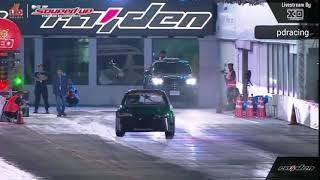 Malaysia Setiawangsa Racing proton satria 4wd 8.5 second Drag Racing Bangkok Souped Up 2019