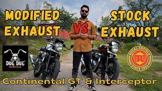 Stock vs Modified Exhaust | Growler Exhaust | Royal Endield | Continental GT | Interceptor