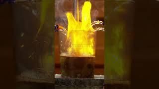 ️️Wrong hazard demonstration: Sparks in all directions of EDM machining process. 