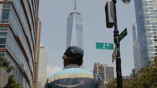 Amazon packages delivered on-foot to customers in New York City