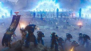 Warhammer 40K Ultramarines Vs Chaos Space Marines Army Battle Scene Cinematic 4K