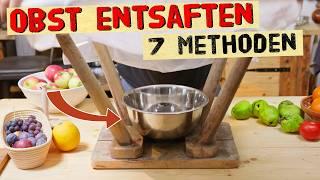 Viel und wenig Obst entsaften - 7 Geräte und Methoden zur Saftgewinnung aus Äpfeln, Quitten, Beeren