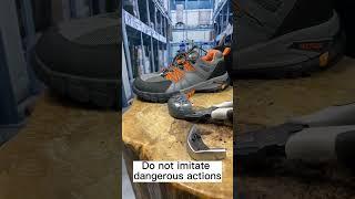 Safety shoe function test .1105.#safetyshoes #workshoes#shorts #guyisashoes#work boots