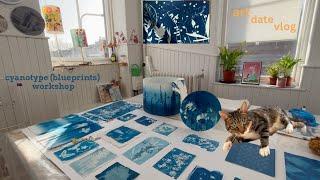 Art date vlog - taking day off to make cyanotype printing in Newhaven