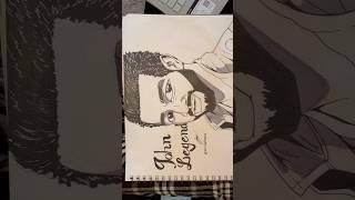 And it’s complete! Part 2 of John Legend portrait sketch.