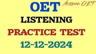 OET LISTENING PRACTICE TEST| Mary taylor & collins | #oet #oetexam #oetlistening #oettest