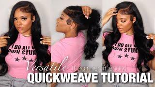 VERSATILE QUICKWEAVE INSTALL  | + 3 WEEK HAIR UPDATE ft. Triippy Hair