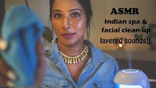 Indian ASMR | Indian spa & facial cleanup | extremely tingly layered sounds to make you fall asleep