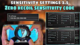 NEW UPDATE 3.5BEST SENSITIVITY CODE + CONTROL SETTINGS BGMI/PUBG MOBILE