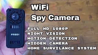 WiFi Spy Camera,1080P Portable Hidden Cameras Wireless Home Security Small Camera Review / Demo