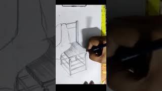 how to draw a chair in perspective #shortvideo #sketchingtips