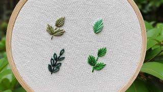 Hand Embroidery ️ 4 Easy Leaf Embroidery Stitches for Beginners  Embroidery by Gossamer