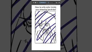 Tutorial on How to only color inside your drawing on Krita #drawing #art #krita #arttutorial #psg