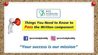 Things you need to know to pass written component.