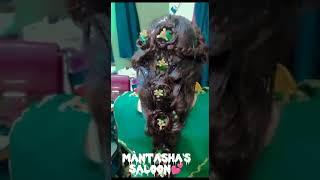 Mehndi look hair style long healthy heirs #mantasha,s beauty  saloon hyderabad hirabad##supportme