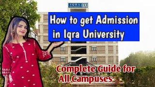 Iqra University Fee Structure 2023,Admissions,Scholarship,Percentage | IU | RidaT Vlogs