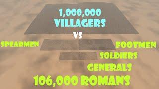 1,000,000 Villagers vs 106,000 Romans | Ultimate Epic Battle Simulator 2