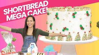 Turning this SHORTBREAD MEGA CAKE into mini CAKE GIFTS for Christmas! | How to Cake It With Yolanda