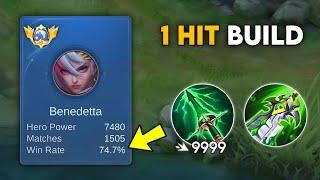 THANKYOU MOONTON FOR THIS NEW ITEM BENEDETTA 1 HIT BUILD  9999 TRUE DAMAGE!! | MOBILE LEGENDS