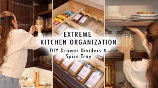 EXTREME KITCHEN ORGANIZATION *DIY Drawer Dividers & Spice Tray*