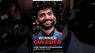 World chess champion winner by gukesh D #chess game #world #champions #winner #youngster #talented