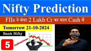 Tomorrow Market Prediction | 21-10-2024 | Bank Nifty Tomorrow Prediction | Nifty Prediction Tomorrow