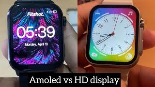 Amoled display vs HD display! Smart watch display !Difference! Always on display option HD display!