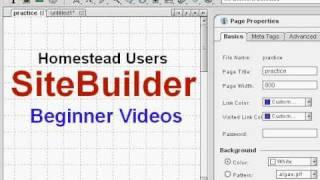 Homestead Website Beginner Tutorial Videos For SiteBuilder