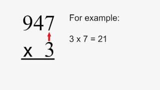Mathnook Tutorial - Multiplying by a 1 digit number