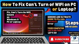 How To Fix Wifi Not Working On Windows 11 | Fix All WiFi Issues