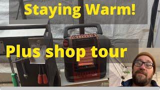 Staying warm/ woodturning shop tour