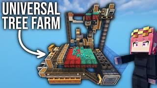 Building a UNIVERSAL Tree Farm with Minecraft Create!