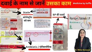 दवाईयां केसे पहचाने | Medicine Suffix | Medicine kaise pehchane, Medicine Knowledge, Treatment