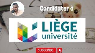 Candidater à l'Université de Liège