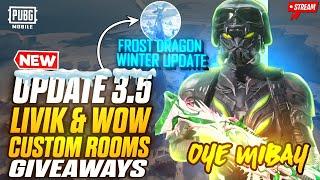 3.5 WINTER UPDATE ️PUBG MOBILE LIVE CUSTOM | WOW ROOM #pubgmobile  #ucgiveaway #pubglive