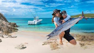 Bahamas Boat Camping Fishing for food | Lobster, Hogfish, Wahoo